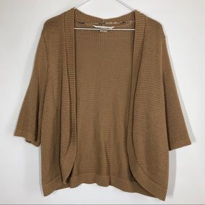 Peter Nygard tan beige knit cardigan XL shawl